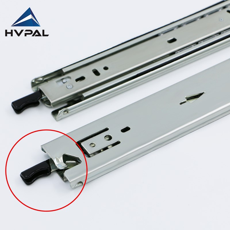 heavy duty self-locking 3 fold drawer slides 58kg load
